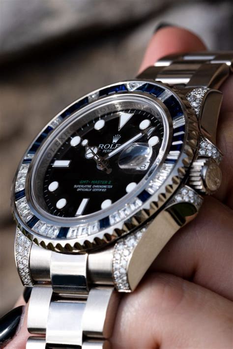 rolex gmt master ii steel sapphire black and white diamond|rolex gmt master reviews.